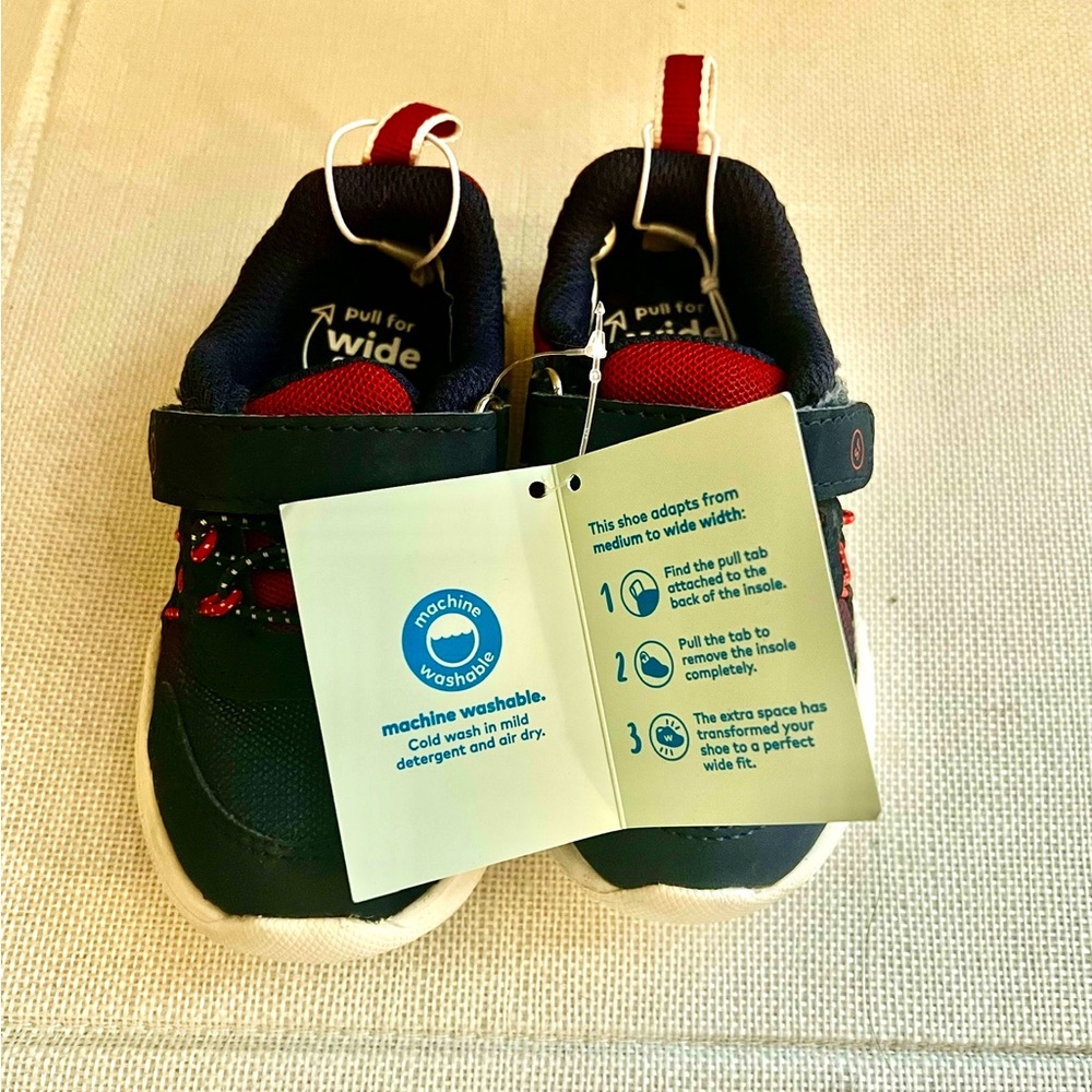 Stride Rite Red and Black Penguin Sneakers